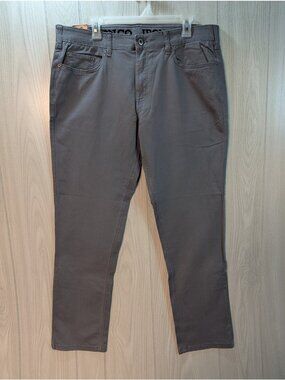 Iron Co. Patriot Pants Men’s 36 x 32 Straight Grey Classic Comfort Stretch